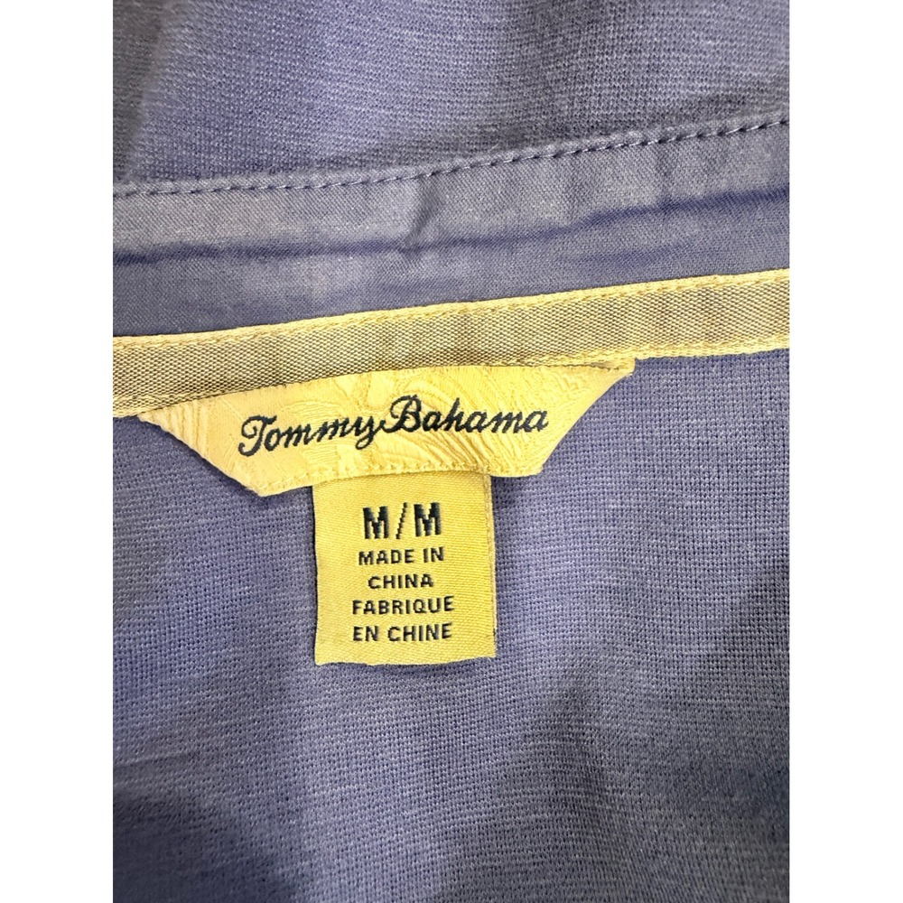 Tommy Bahama Womens T-Shirt Dress Blue Medium Drawstring Waist Coastal Casual - Picture 3 of 6